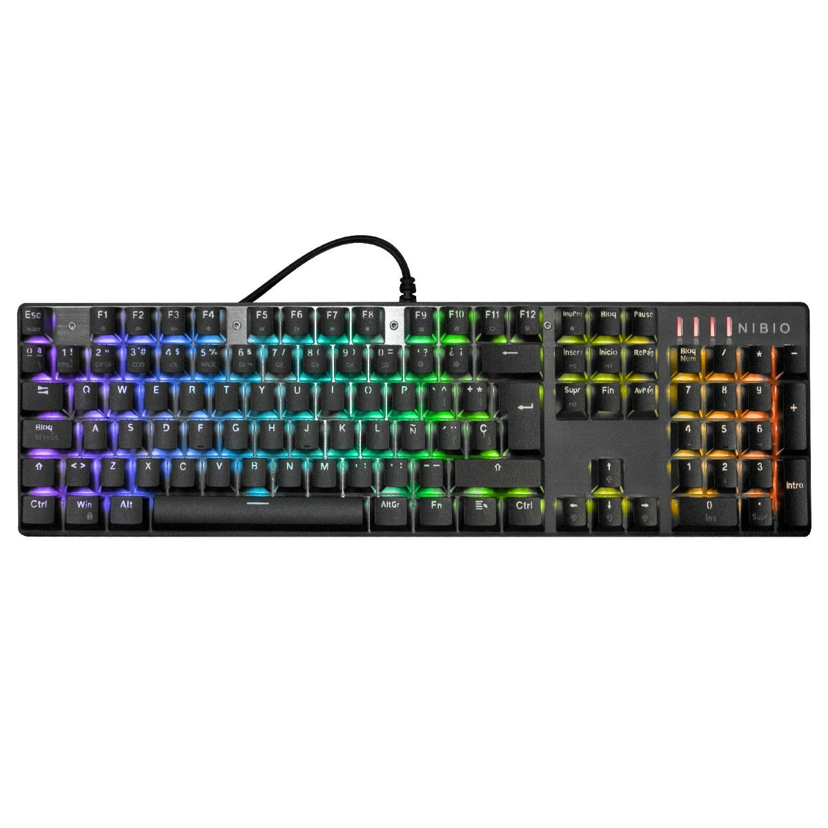 Teclado Gamer Nibio MK500 Impact RGB Negro Openbox