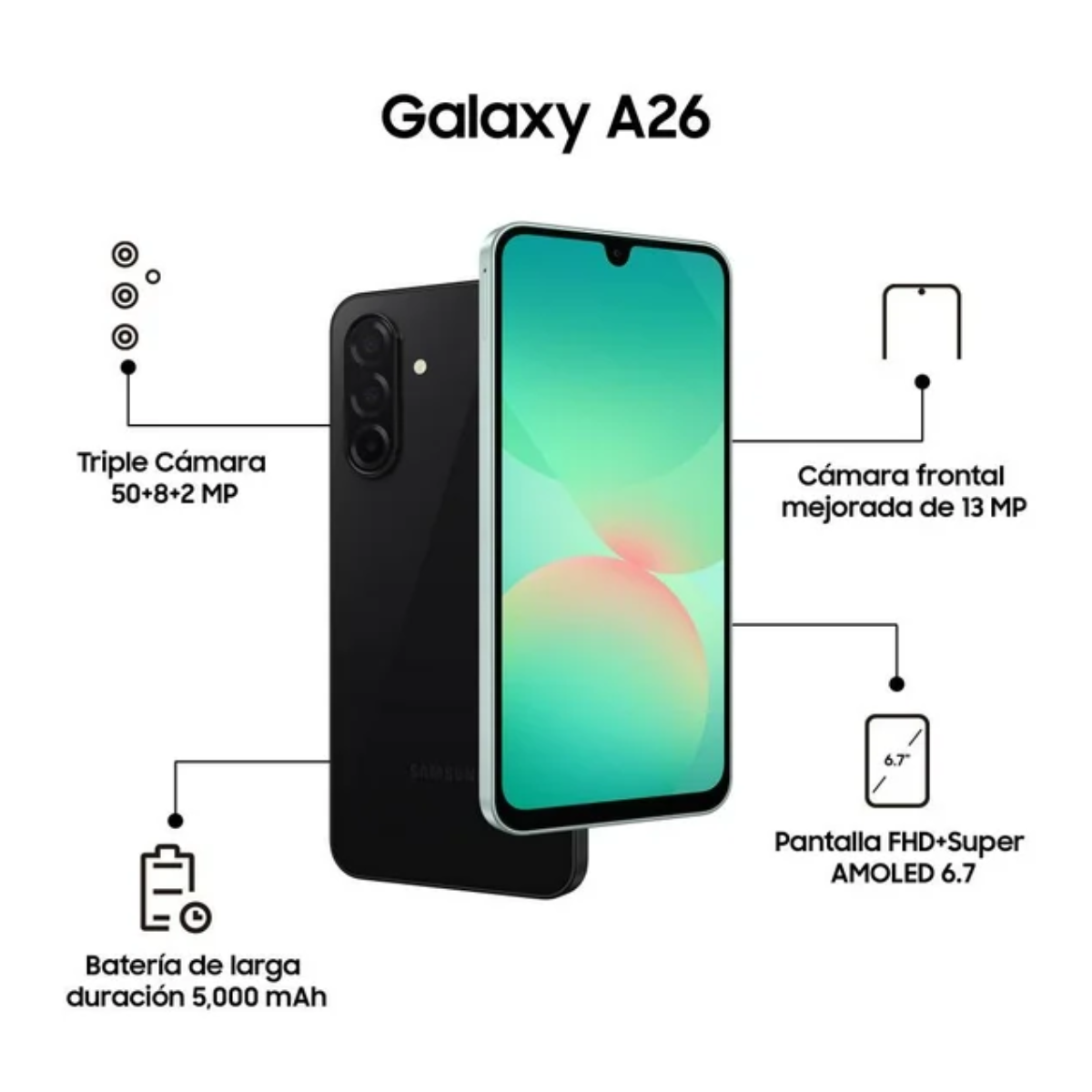 Samsung Galaxy A26 128GB Negro Reacondicionado