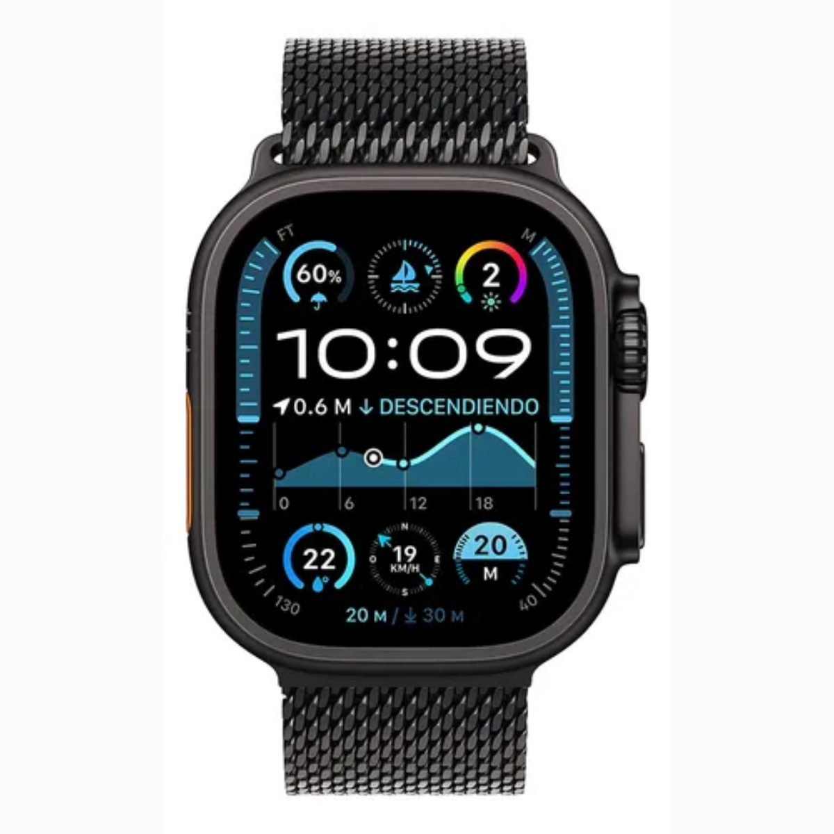Apple Watch Ultra 2 (GPS+Cellular, 49MM) Titanio Negro Reacondicionado