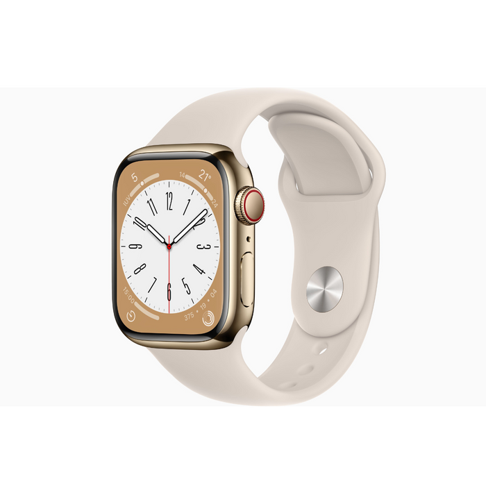 Apple Watch S8 Acero Inoxidable (45mm) Oro Reacondicionado Grado A 24 meses de Garantía Reuse México