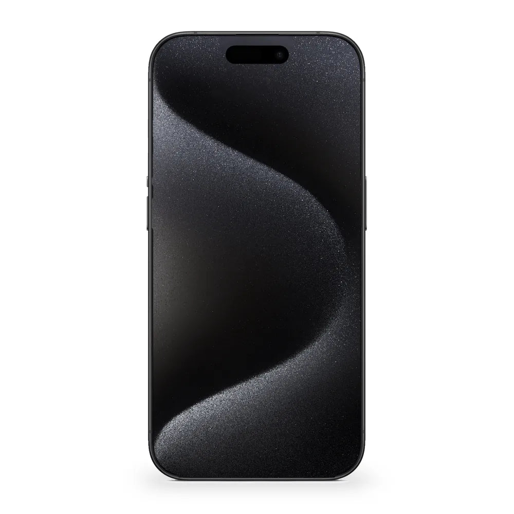 iPhone 15 Pro Black Titanium Frontal #color_black_titanium