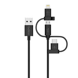 Cable universal con conectores micro-USB, USB-C y Lightning Belkin - Reuse Chile