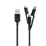 Cable USB-A a Micro-USB / USB-C / Lightning Dusted Rugged de 1,2 m - Reuse Chile