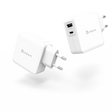 Cargador USB-C y USB-A de 30 W Adam Elements Omnia F2 Blanco - Reuse Chile